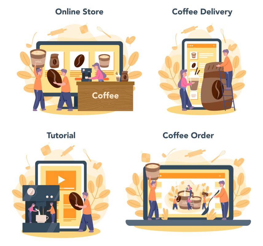 گزینه های موجود در یک سایت تخصصی فروش قهوه
